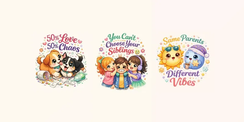 National Sibling Day Tshirt Designs generated by undefined