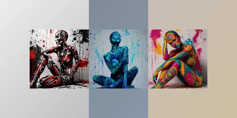 Avantgarde Body Art Portraits generated by undefined