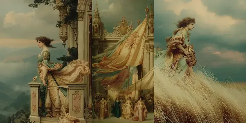 Cinematic Medieval Oil Painting Scenes generated by undefined