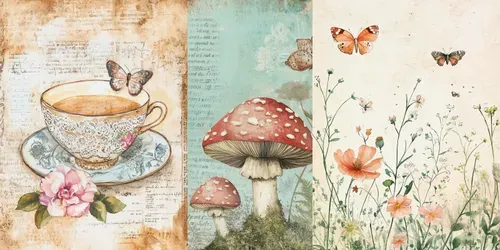 Vintage Junk Journals generated by midjourney