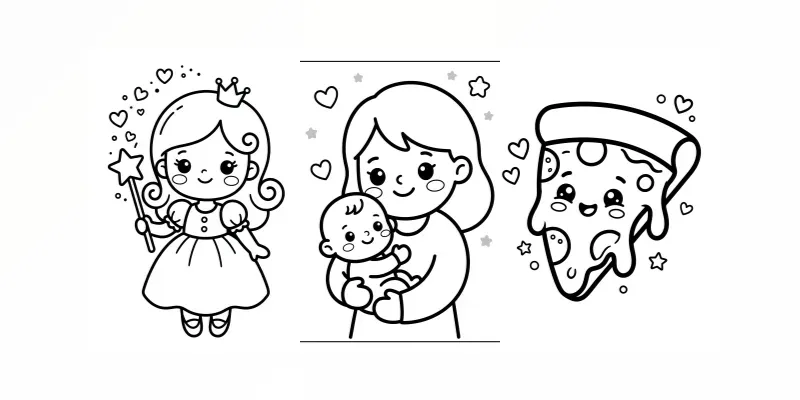 Kawaii Kids Coloring Book Generator generated by undefined