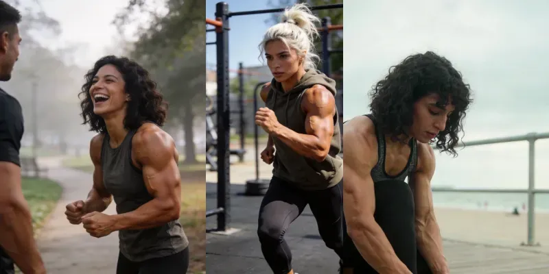 Candid Fitness Influencer Photos Ai generated by undefined