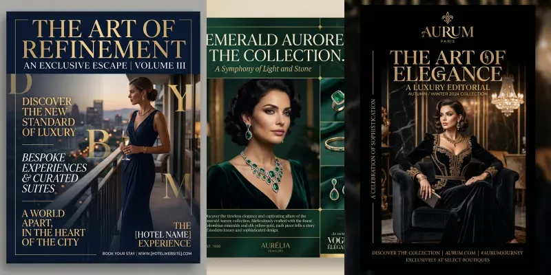 Luxury Editorial Poster Creators generated by undefined