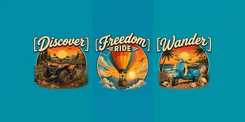 Retro Adventure Vehicle Tshirt Art generated by undefined