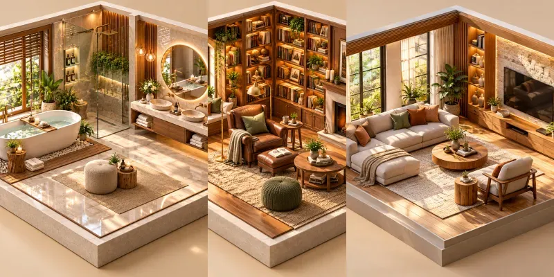 Miniature 3D Interior Rooms