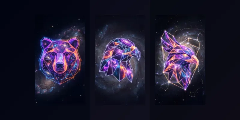 Cosmic Lowpoly Geometric Art generated by undefined