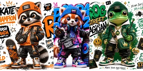 Unique Streetwear Mascot Characters generated by chatgpt-image