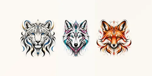 Abstract Neon Animal Portraits generated by chatgpt-image