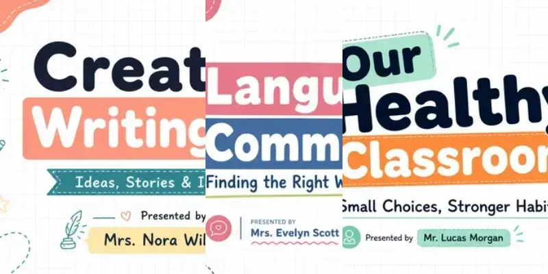 Premium Classroom Presentation Covers generated by undefined