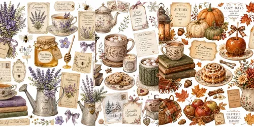 Cozy Cottagecore Collage Prints generated by chatgpt-image