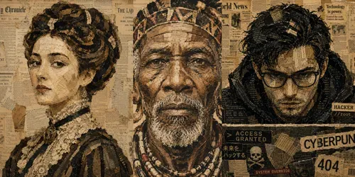 Vintage Newspaper Portraits generated by chatgpt-image