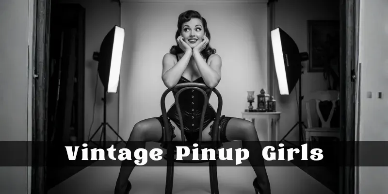 Black White Vintage Pin Up Photos generated by undefined