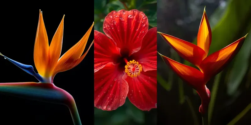 Tropical Flowers Photography generated by undefined