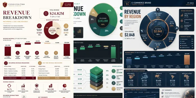 Revenue Breakdown Infographics generated by undefined