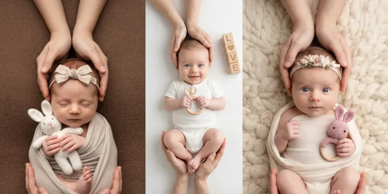 8k Newborn Overhead Flat Lay Creators