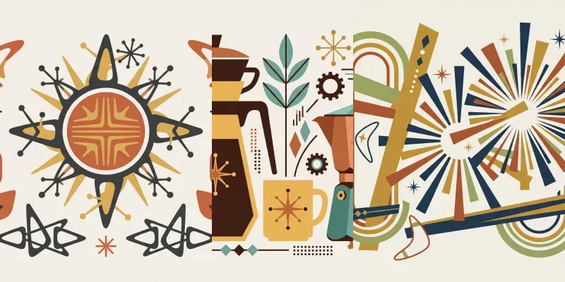 Midcentury Modern Vector Art generated by undefined