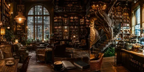 Dreamy Book Cafes generated by chatgpt-image