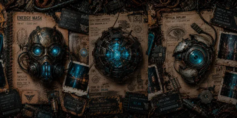 Cyberpunk Junk Journal Scrapbook Kits generated by undefined