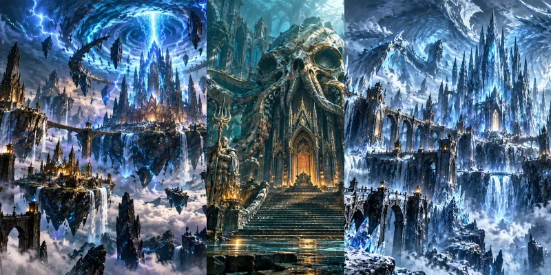 Dark Fantasy Game Matte Painting Art