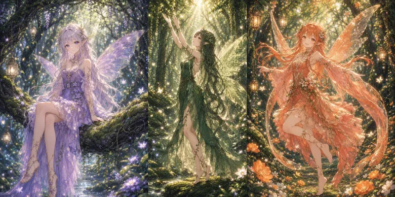 Enchanted Forest Fairy Anime Characters generated by undefined