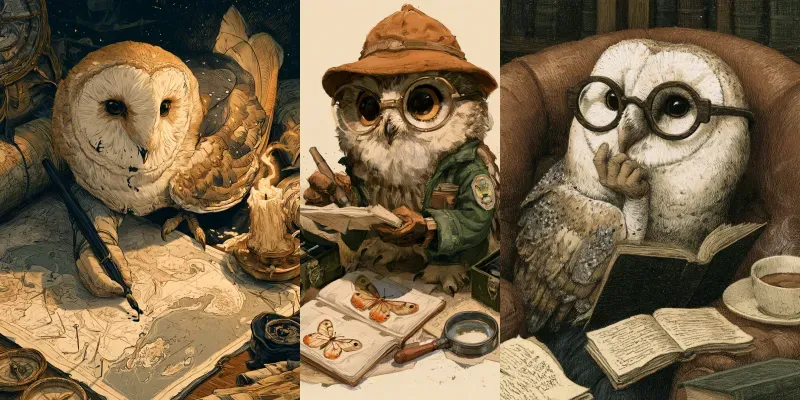 Wise Owl Art Generator