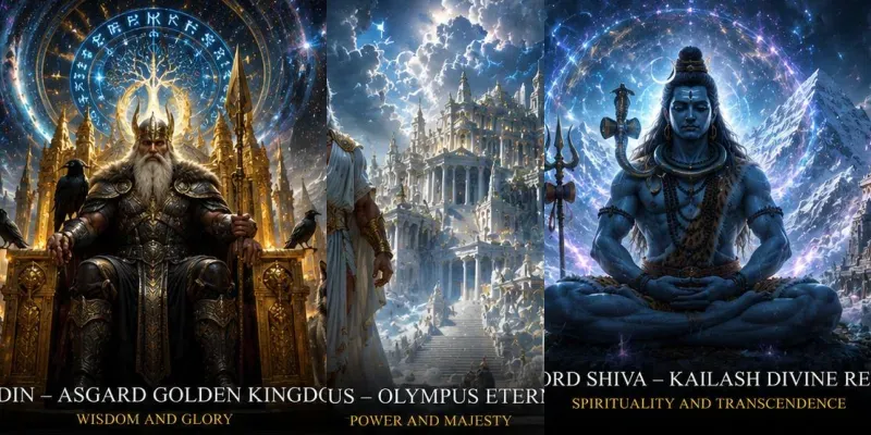 Mythological Gods Divine Realms generated by undefined