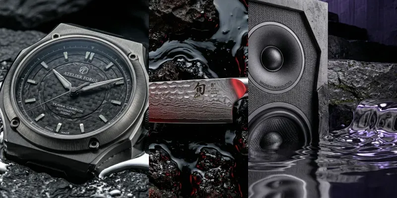 Noir Liquid Chrome Brutalist Stills generated by undefined