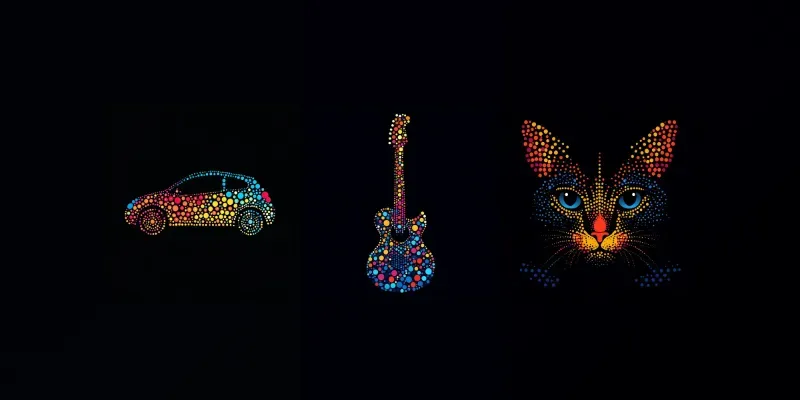 Colorful Minimalism Modern Dotted Logos