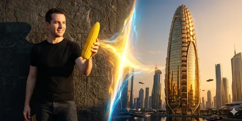 Foods To Futuristic Architectures generated by veo
