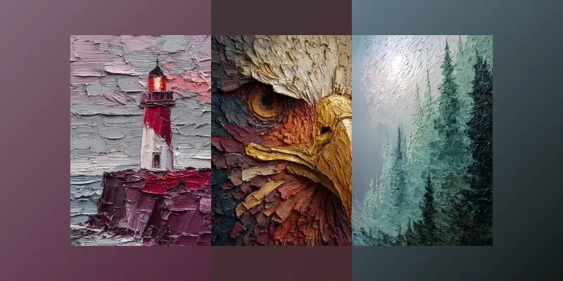 Impasto Palette Knife Masterpieces generated by undefined