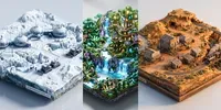 Ultrahd 3D Miniature World Map Creators gemini-image prompt mini thumbnail