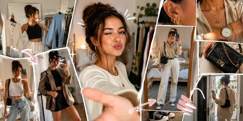 Viral 10s Vlog Outfit Transformations generated by undefined