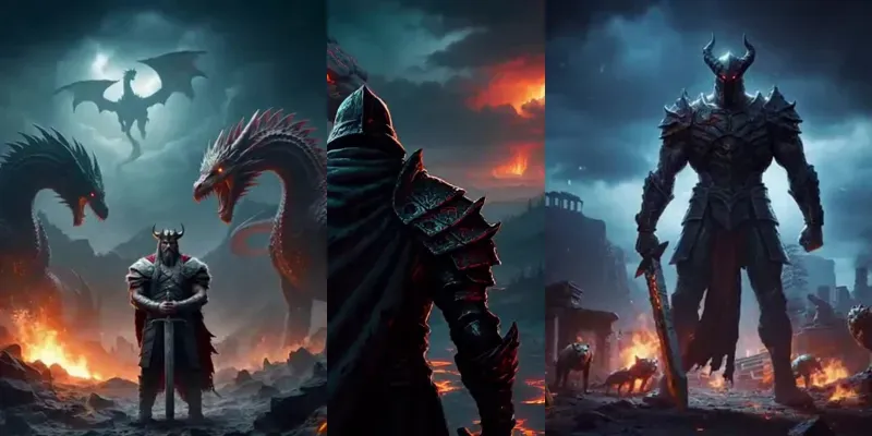 Dark Fantasy Cinematic Power Scenes generated by undefined