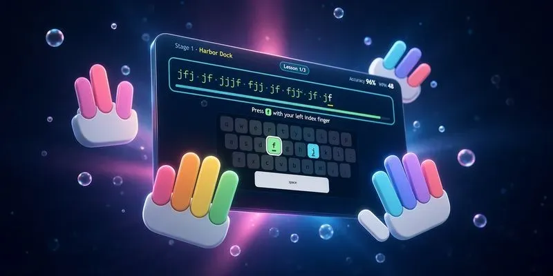Typing Quest Finger By Finger Game