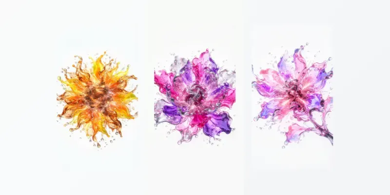 Abstract Liquid Flower Art generated by undefined