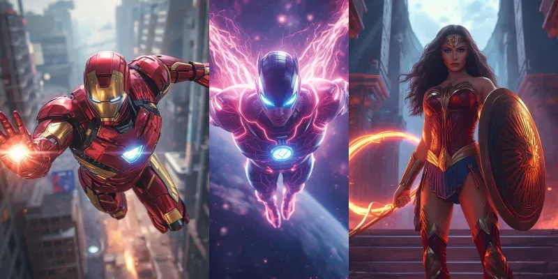 Epic Superhero Mobile Wallpapers generated by undefined