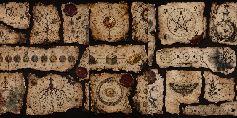 Junk Journal Alchemy Torn Letter Ephemera generated by undefined