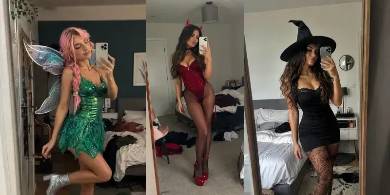 Viral Halloween Outfits Mirror Selfies generated by undefined