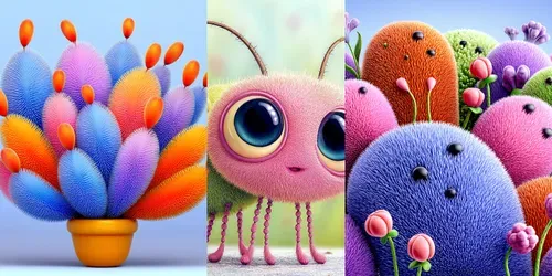 Cute Plush Characters generated by midjourney