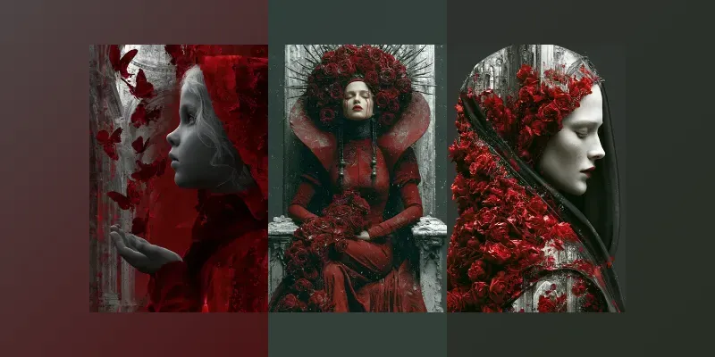 Dark Victorian Surreal Collages generated by undefined