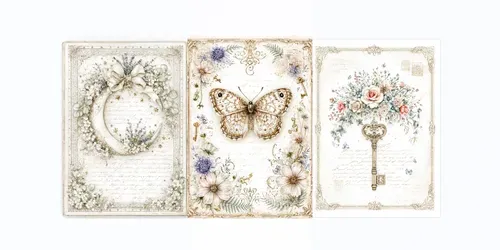 Victorian Secret Garden Journal Pages generated by midjourney