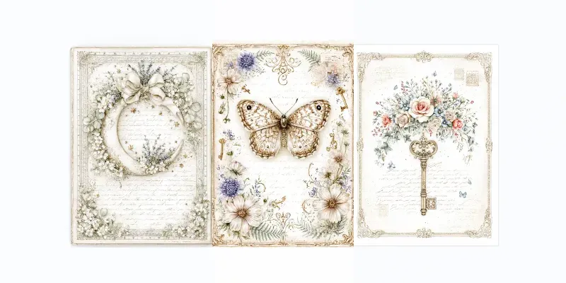 Victorian Secret Garden Journal Pages