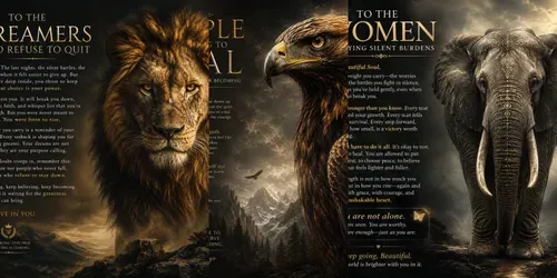 Dark Motivational Animal Wisdom Posters generated by chatgpt-image