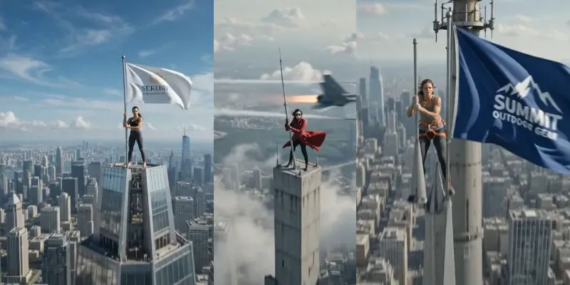 Epic Skyscraper Flag Video Makers generated by undefined