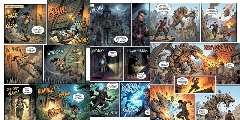 Comic Book Panels And Pages