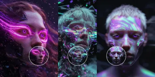 Neon Cyber Entity Animation Systems Pros generated by grok-video