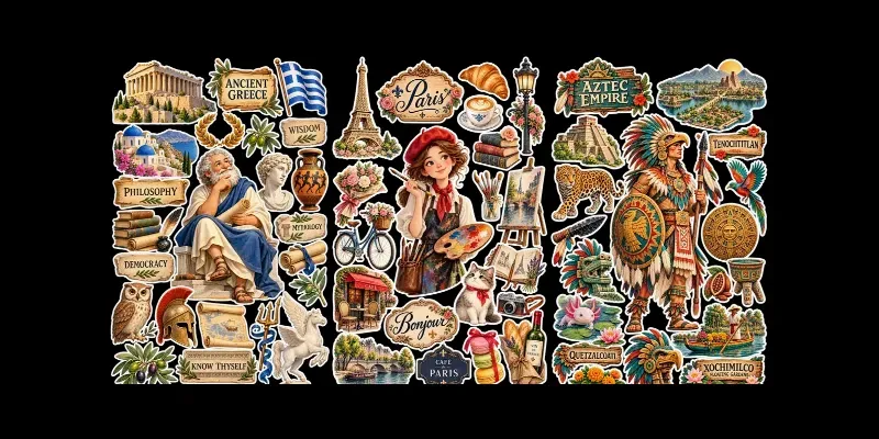 Printable Themed Sticker Sheet Pods