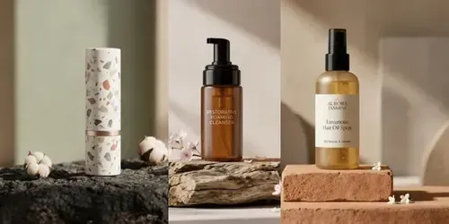 Luxury Minimal Cosmetic Product Mockups generated by gemini-image