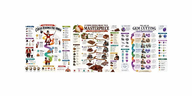 Character Journey Infographic Posters generated by undefined