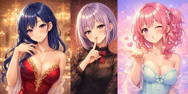 Kawaii Anime Girl Portraits generated by undefined